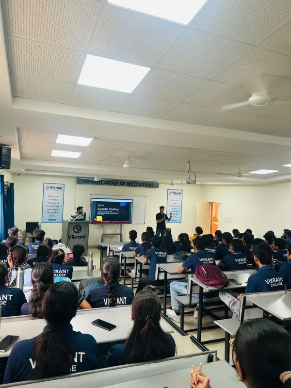 Agentic Coding session at Vikrant Group of Institutions